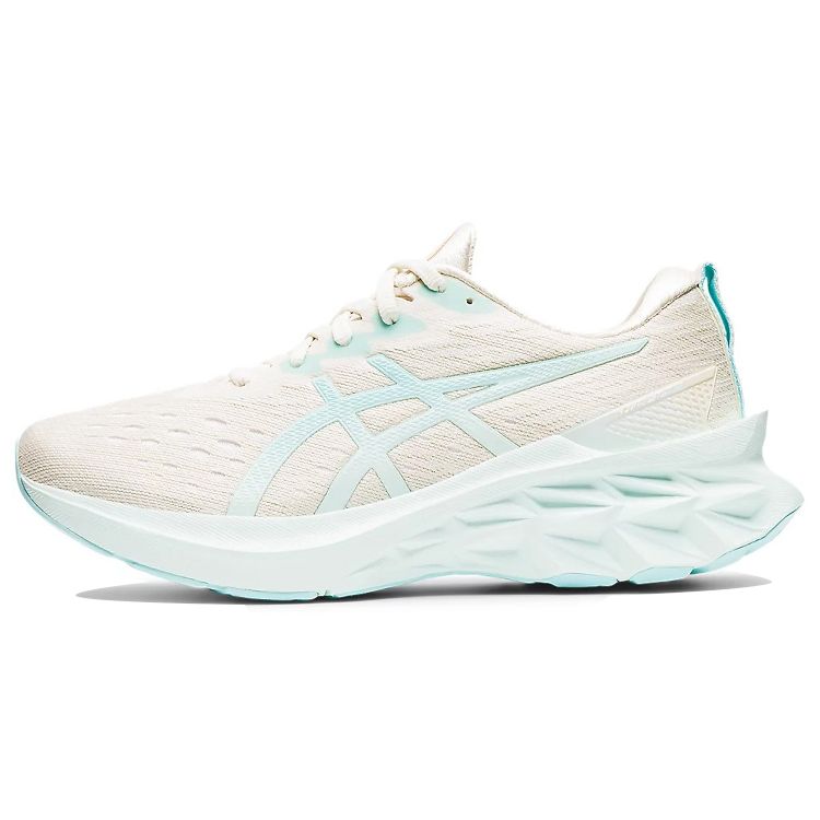 

Женские кроссовки ASICS Novablast 2 Birch Clear Blue кремовые 1012B049-201