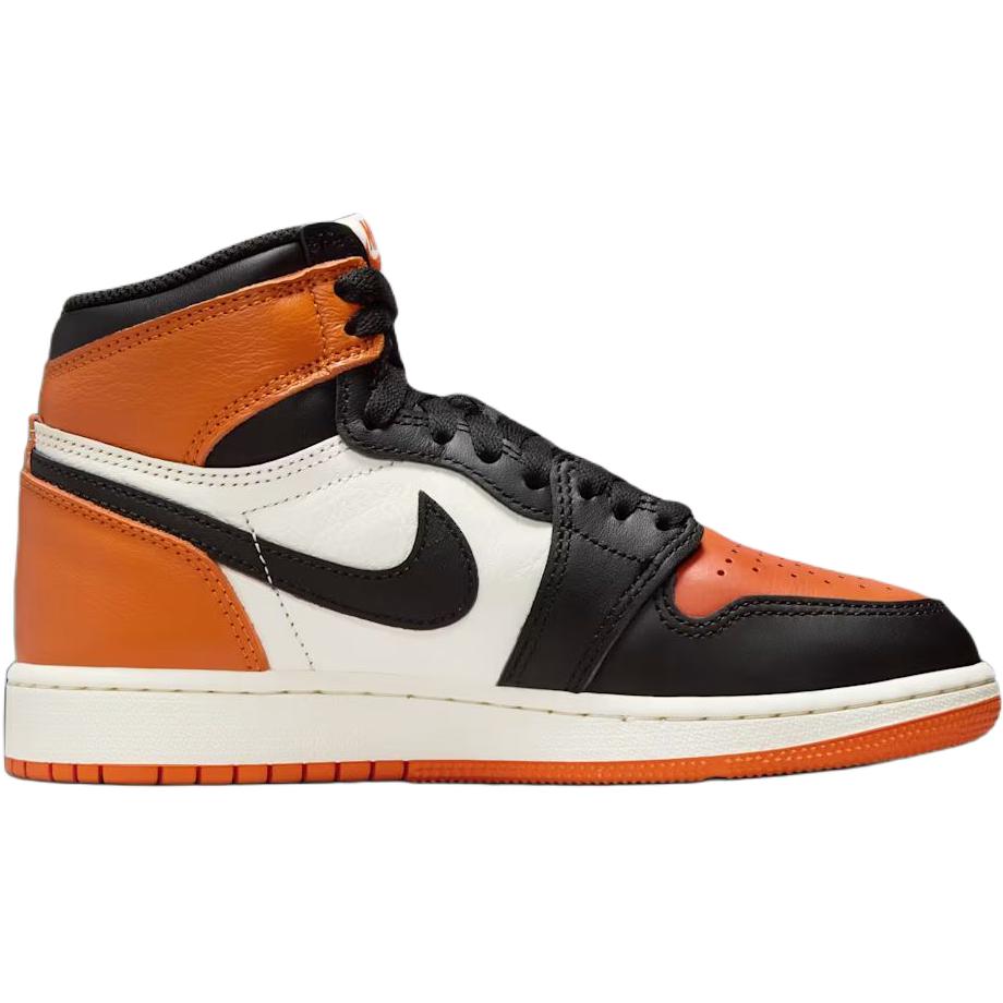 Air Jordan 1 Retro High OG PS Shattered Backboard 2025 Kids Sneakers Orange Black Sail FD1412-008
