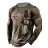 Men's T-shirt Retro American Street Style Long-Sleeved Shirt 3D Printed Sports T-shirt Round-neck Long-Sleeved Tee Harajuku Y2k