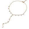 Ethereal Seaside Zirconia Water Drop Charms on Delicate Gold Chain – Light Luxury Stainless Steel