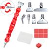 Resin Diamond Paint Brush Kit with 6 Interchangeable Tips, DIY 5D Diamond Art Tool Set - Multifunctional Accessory