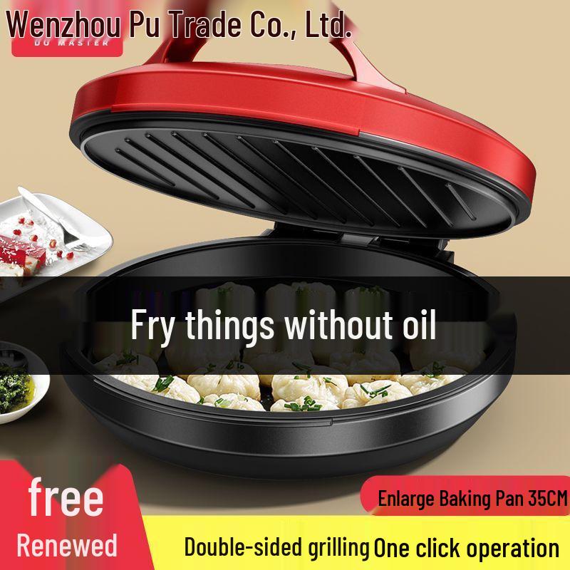 Deepen Electric Pancake & Grilling Pan with Double-Sided Heating and Automatic Power-Off