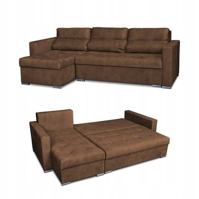 Varius Corner Sofa Bed with Sleeping Function Family Furniture Corner Brown Without