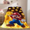 Super Mario Colorful Cartoon Flannel Blanket, Quality Print Throw for Living Room, Versatile Picnic and Travel Use_LIAN