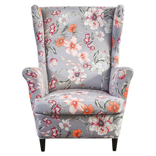 

Чехол на спинку стула с наклонной подлокотником и принтом, эластичный чехол на кресло, крыло, спинка дивана, растягивающийся протектор, домашний декор 1 Piece