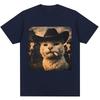Funny Cowboy Cat Meme Graphic T Shirts Unisex Unisex Fashion Kawaii Vintage Tshirt Oversized Cotton Casual High Quality Tshirts