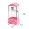 Bird Feeder For Cage Automatic Pet Parrot Feeder For Cage Transparent Birds Dining Food Container For Animals Zone Backyard
