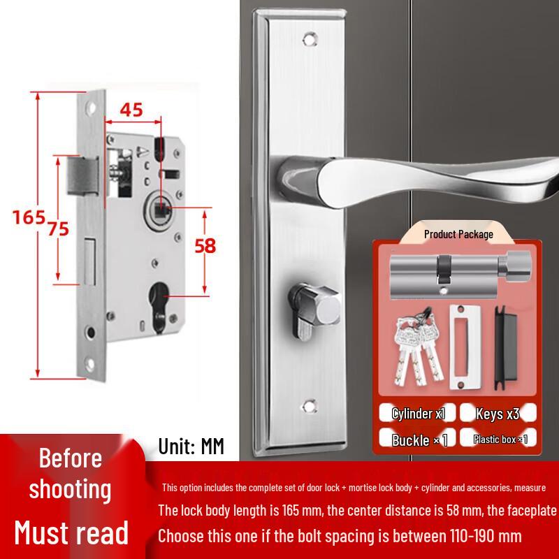 Universal Bedroom Wooden Door Lock