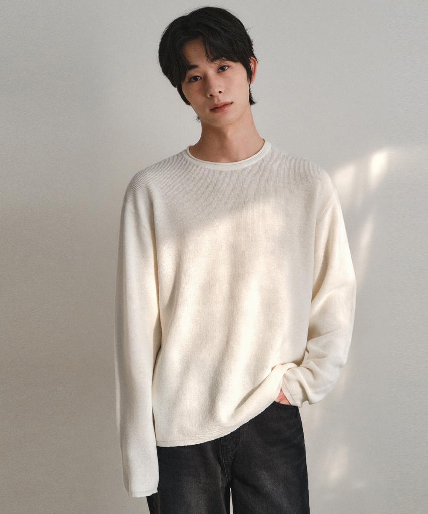 Wednesday Oasis Minimal Hazzi Round Knit_Ivory(Wc26Kn24)