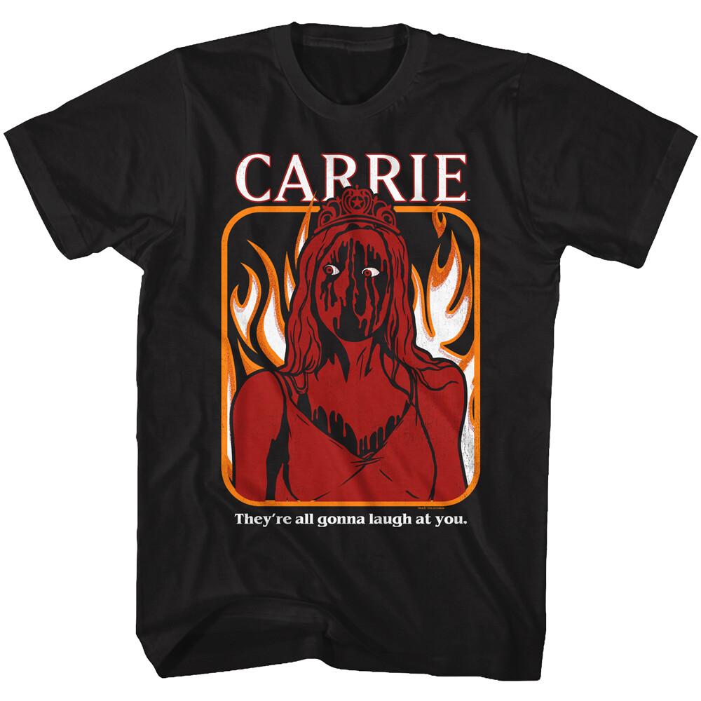 Carrie 1976 Horror Movie Quote They re All Going To Laugh At You Men s T Shirt S