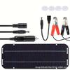 12V Solar Panel Kit IP65 Waterproof Solar Trickle Charger Portable Solar Powered Charger Kit High Efficiency Car Battery Charger