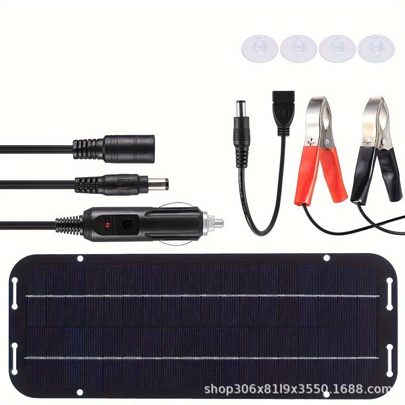 12V Solar Panel Kit IP65 Waterproof Solar Trickle Charger Portable Solar Powered Charger Kit High Efficiency Car Battery Charger