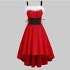 2021 Ladies Sleeveless Clothing Irregular Hem Christmas Fancy Dress Dress Suit Autumn And Winter Retro High Waist Solid Color Dress