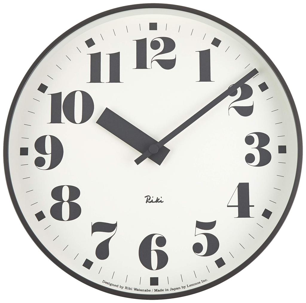 Lemnos Wall Clock Riki Public Clock Analog Aluminum White Diameter x Depth WR17-06 25.6 4.6cm