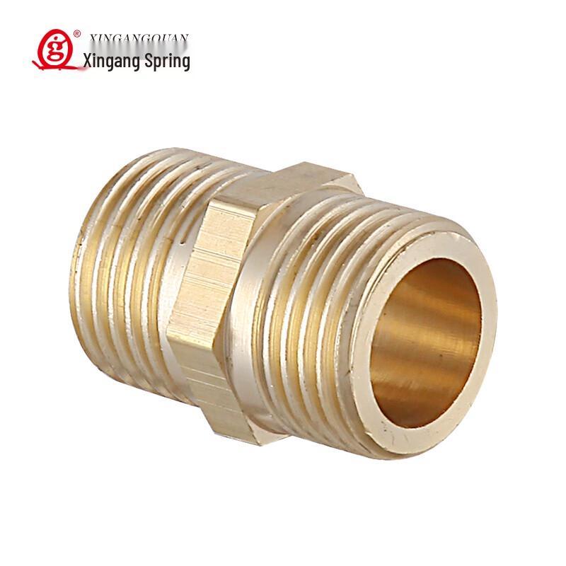 Xingangquan Brass Double Male Thread Pipe Coupling