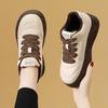 Thick-soled Bread Shoes Single Shoes New Autumn and Winter New Versatile Soft-soled Casual Shoes Board Shoes Women's Fleece Sports Cotton Shoes