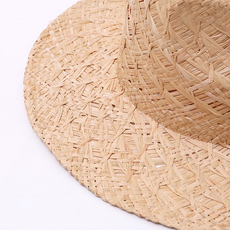 Summer New Jazz Natural Lafite Straw Hat Women's Casual Versatile Fashion Wide-brimmed Light and Breathable Sunshade Sunscreen Hat