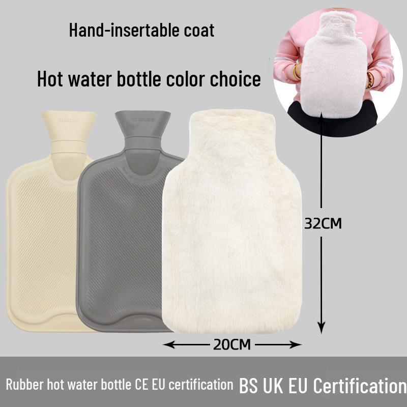 Old-Fashioned Rubber Hot Water Bottle for Stomach Warming