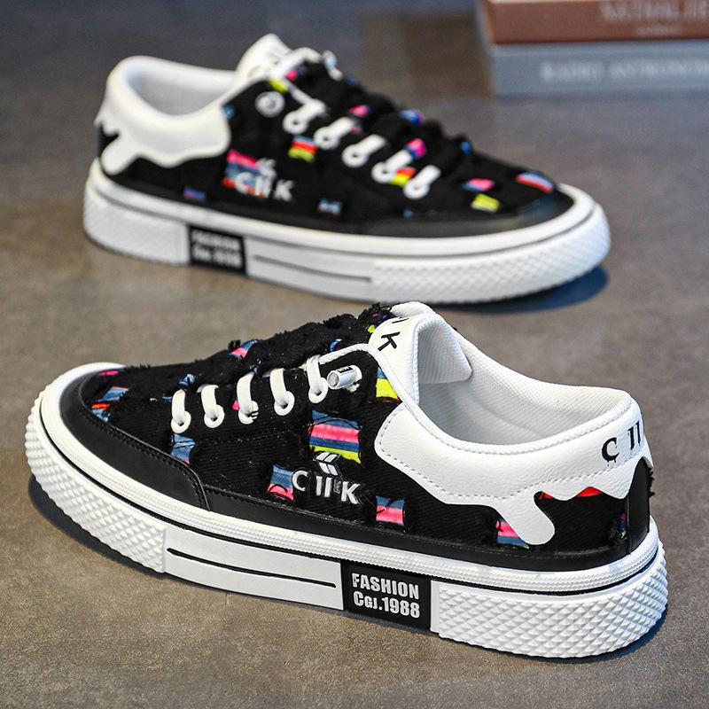 

Spring new board shoes men s casual Korean version breathable low-top canvas shoes student versatile cloth sports youth tide 39