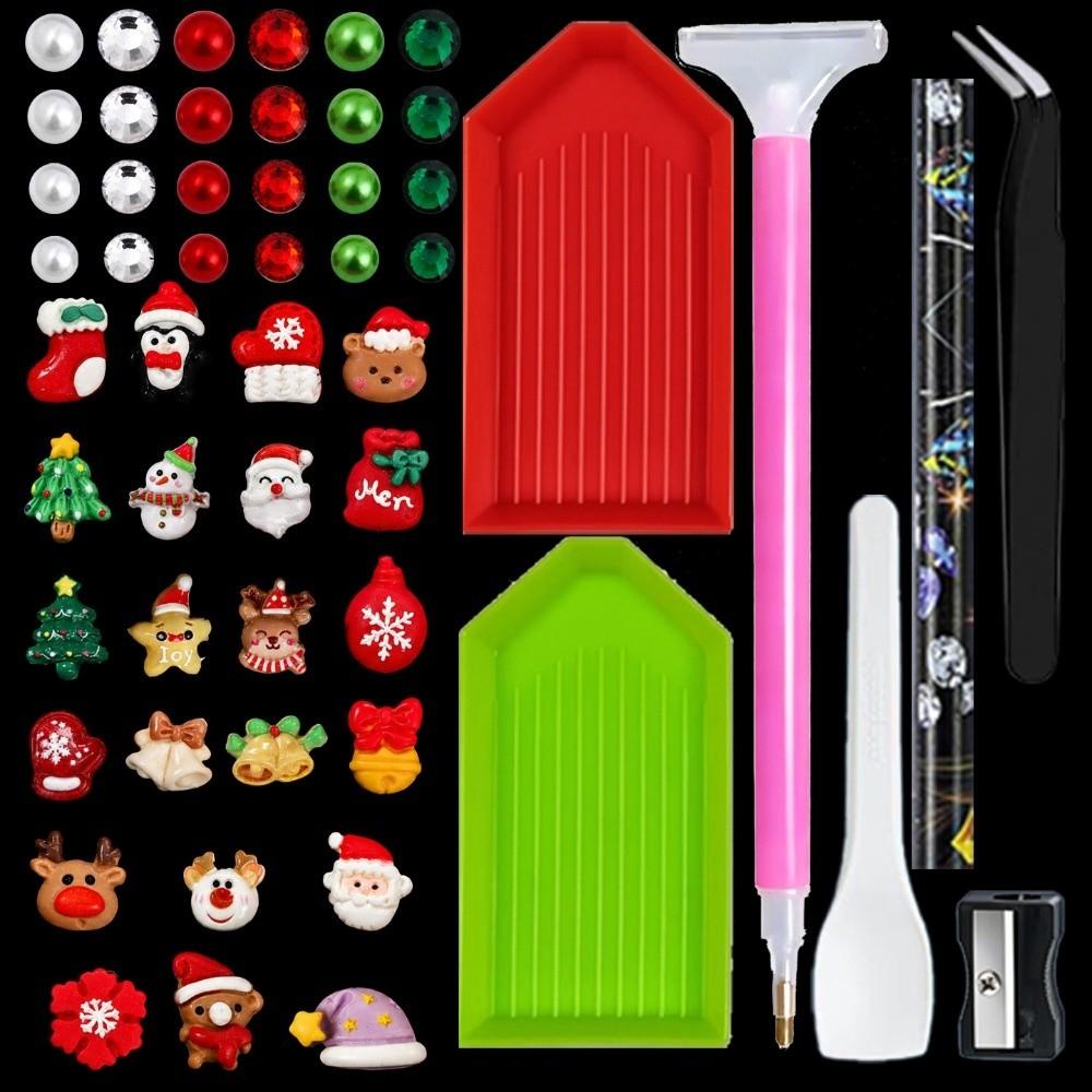 24/28 Grids Mixed Mini Christmas Gems Nail Charms Luxury Flatback Colorful Rhinestones Nail Art