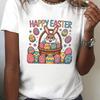 Cute Flower Easter Egg Rabbit Tshirt Fashion Shortsleeved Casual Tshirt Easter Gift Unisex Clothes T Shirt Unisex