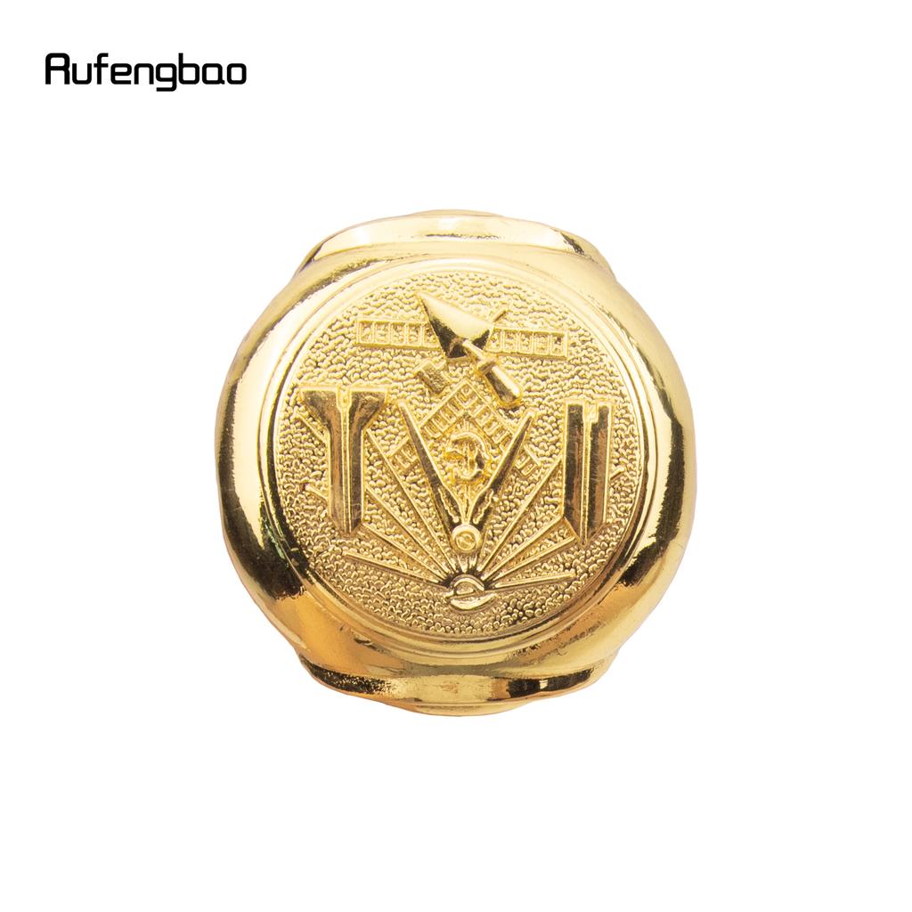 Golden Freemasonry Freemasons VG Totem Relief Walking Cane Fashion Walking Stick Gentleman Crosier Knob Walking Stick 93cm