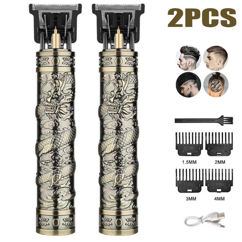 1-5PCS New T9 USB Charge Electric Hair Clipper Shaving Head Carving Electric Shaver Electric Pusher Hair Trimmer for Men Care