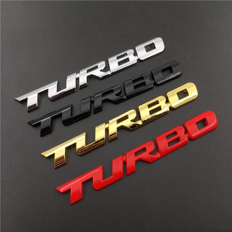1Pcs Universal 3D Metal Letter Car Styling TURBO Boost Loading Boosting Emblem Badge Sticker Decal XXZER Auto Accessories