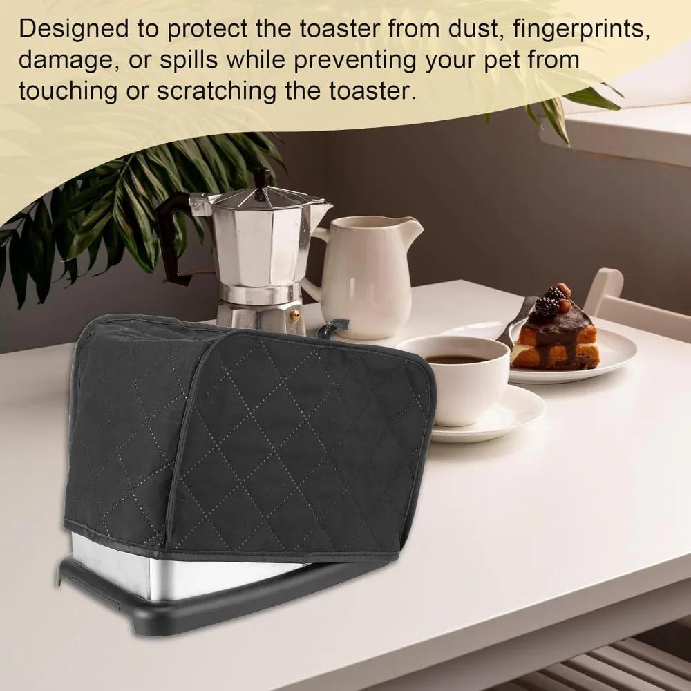 Must-Have Two/Four Slice Toaster Outer Cover, Polyester Quilted, Super Soft, Fingerprint/Dust-Proof (Appliance Sold Separately)