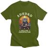 ADHS Würfel für Konzentration Katze Rollenspiel T-Shirt für Männer Reines Baumwoll-T-Shirt Streetwear Kurzarm-T-Shirt Kleidung