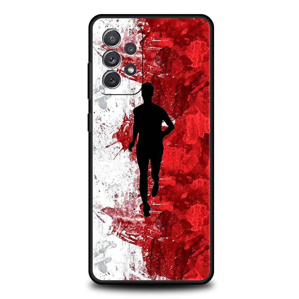 Phone Case For Samsung Galaxy A17 A15 A13 A51 A71 A41 A31 A21S A07 A05 A35 A55 A23 A25 A33 A53 A73 5G Cover Run marathon Running