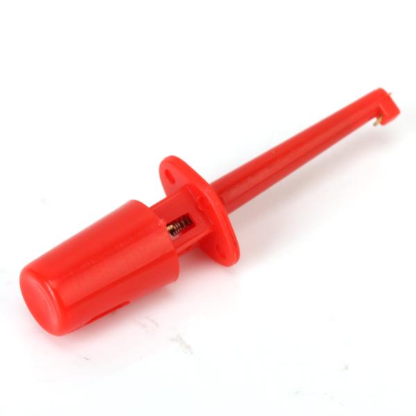 10 X Mini Test Hook Probe Spring Clip For PCB SMD IC Red 10 X Mini Test Hook Probe Spring Clip For PCB SMD IC Red