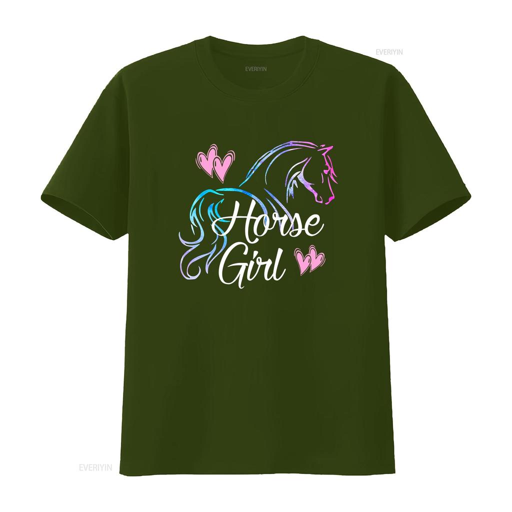 HORSE GIRL T Shirt Love Horses Riding Rider Women  vintage Washed Top For Everyday Wear fashion Slightly Unisex Versatile