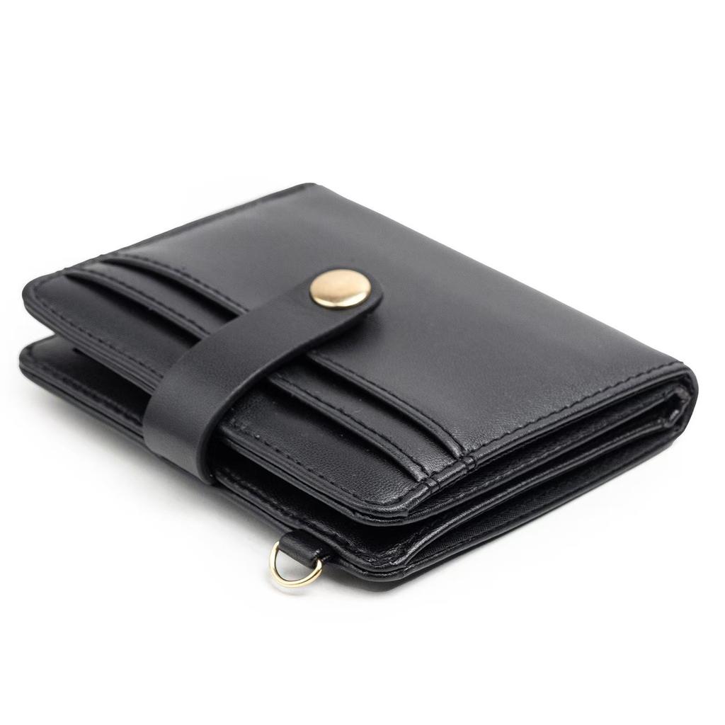 New Arrival Hot Sale Women'S Ultra-Thin Wallet Bifold PU Leather Card Clamp With Key Chain Zipper Document Package