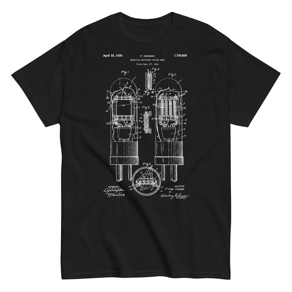 

1929 Vacuum Tube Patent – Vintage Electronics Blueprint T-Shirt 4XL