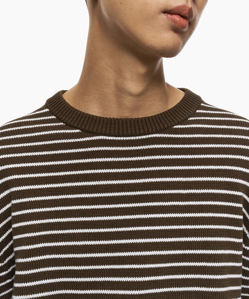INTEMPOMOOD Note Stripe Round Knit: 3 Colors