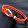 New Nautical Mens Thin Rope Bracelet With Oval Circle Spring Clasp For Surfer Beach Jewelry Gifts