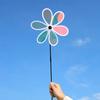 Colorful Windmill Ornaments for Garden and Yard, Decorative Double Layer Pinwheel Spinner for Kids, Outdoor Reflective Pinwheels for Patio Lawn
