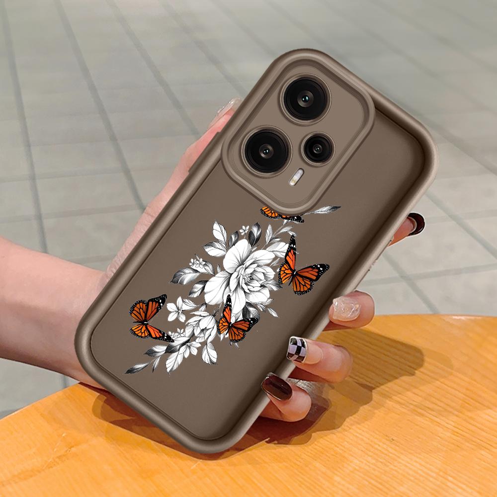 Soft Silicone Square Ladder Printing Pattern Phone Casing Full Cover Camera Shockproof Protection Rubber Case for Xiaomi Redmi