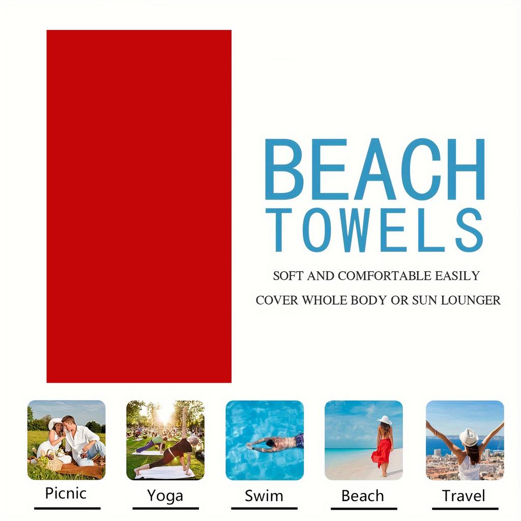Personalized Beach Towel Custom Name/Logo Text Microfiber Summer Themed Beach Party Towel Thin Absorbent for Swimming Yoga Bath