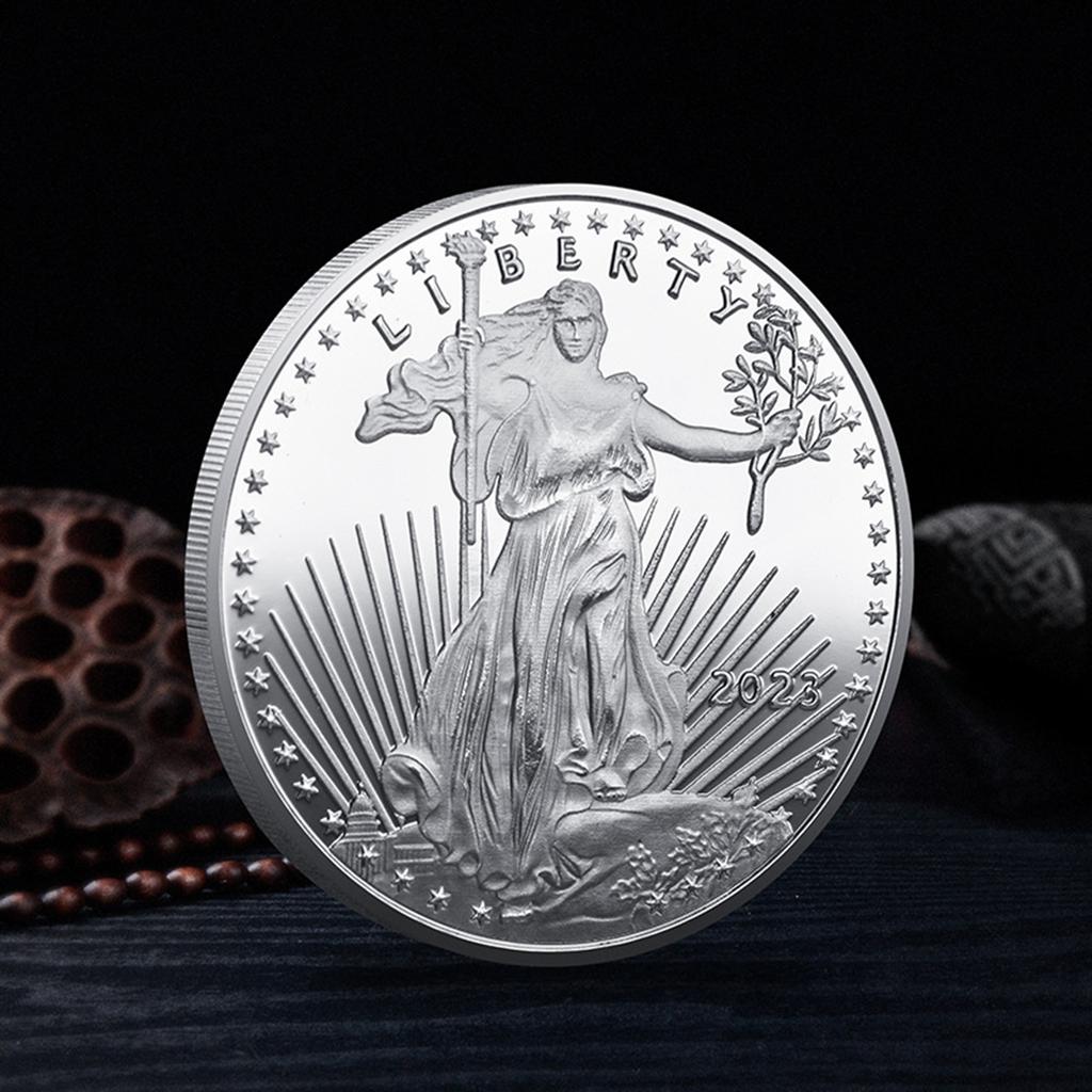 Replica Coin, 1pc American Eagle Golden Plated Coin, Walking Liberty , 1 Oz Replica Toy Souvenirs And Gifts Challenge Coin R