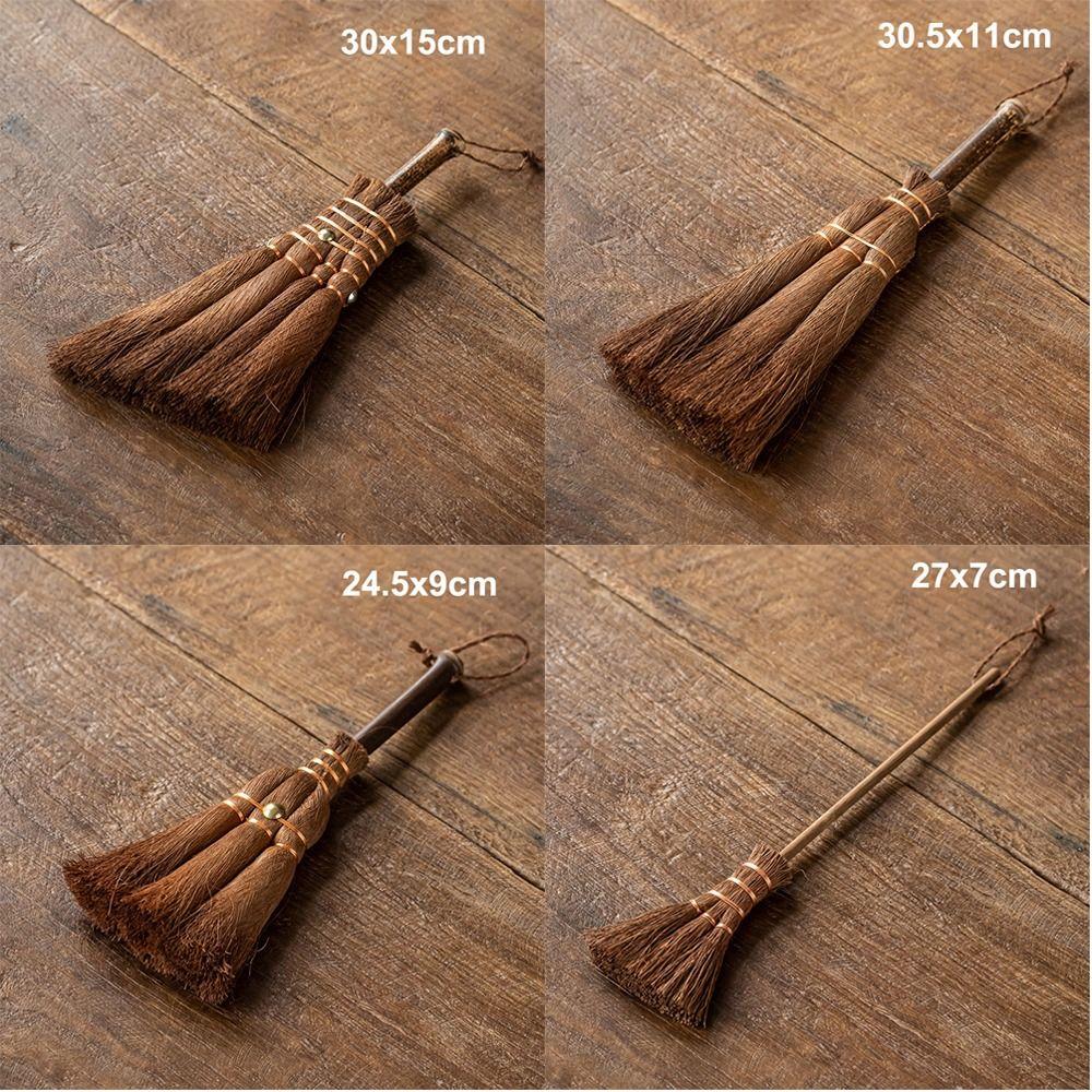 Natural Asian Whisk Broom Palm Small Tea Cleaning Brush Handheld Oil-free Scrub Brush Desktop