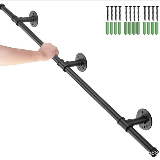 Anti-Slip Industrial Pipe Handrail for Stairs: Indoor/Outdoor Use