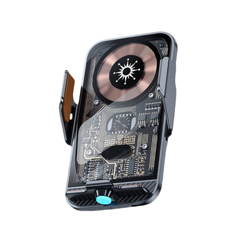 Car Magnetic Phone Stand 360 Degree Rotating 15W Auto Clamping Wireless Charging Mount Charging Stand for 15 14