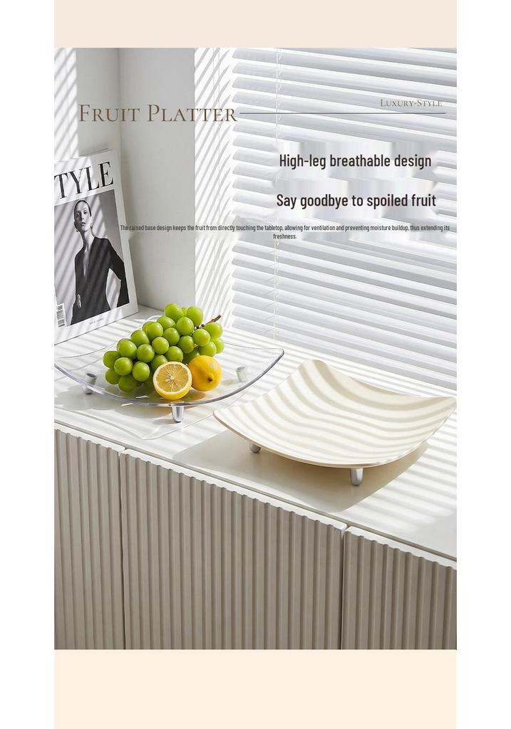 2026 Exquisite High-End Fruit Bowl: Luxury Snack Display Tray for Living Room or Tea Table