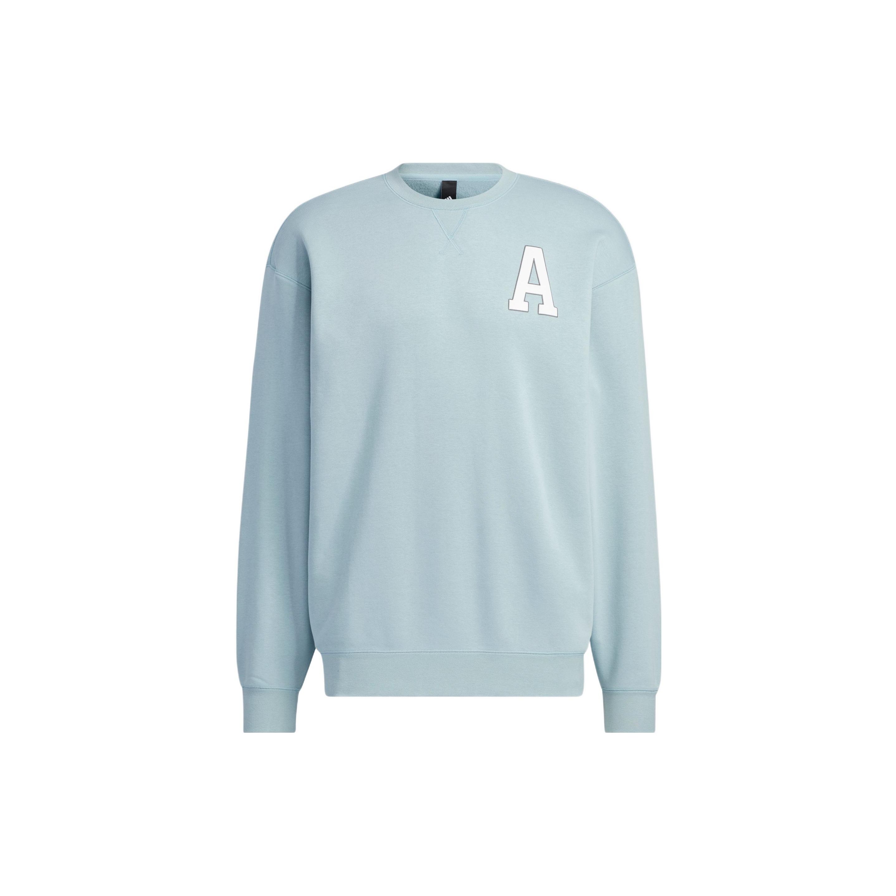 adidas LETTER SWEATER Unisex Crewneck Loose Sweatshirt Light Blue Unisex IB2743 3XS