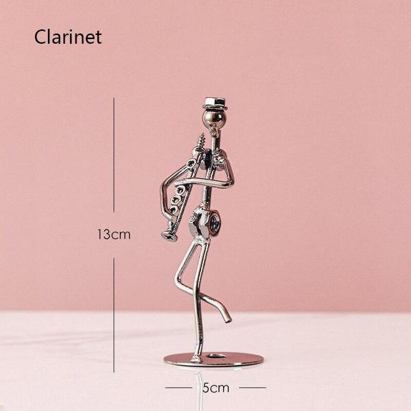 

Металлический музыкант, статуя гитариста, музыкальный инструмент, маленькое железо, художественная Коллекционная статуэтка, украшение для дома, кафе, офиса, книжная полка 2