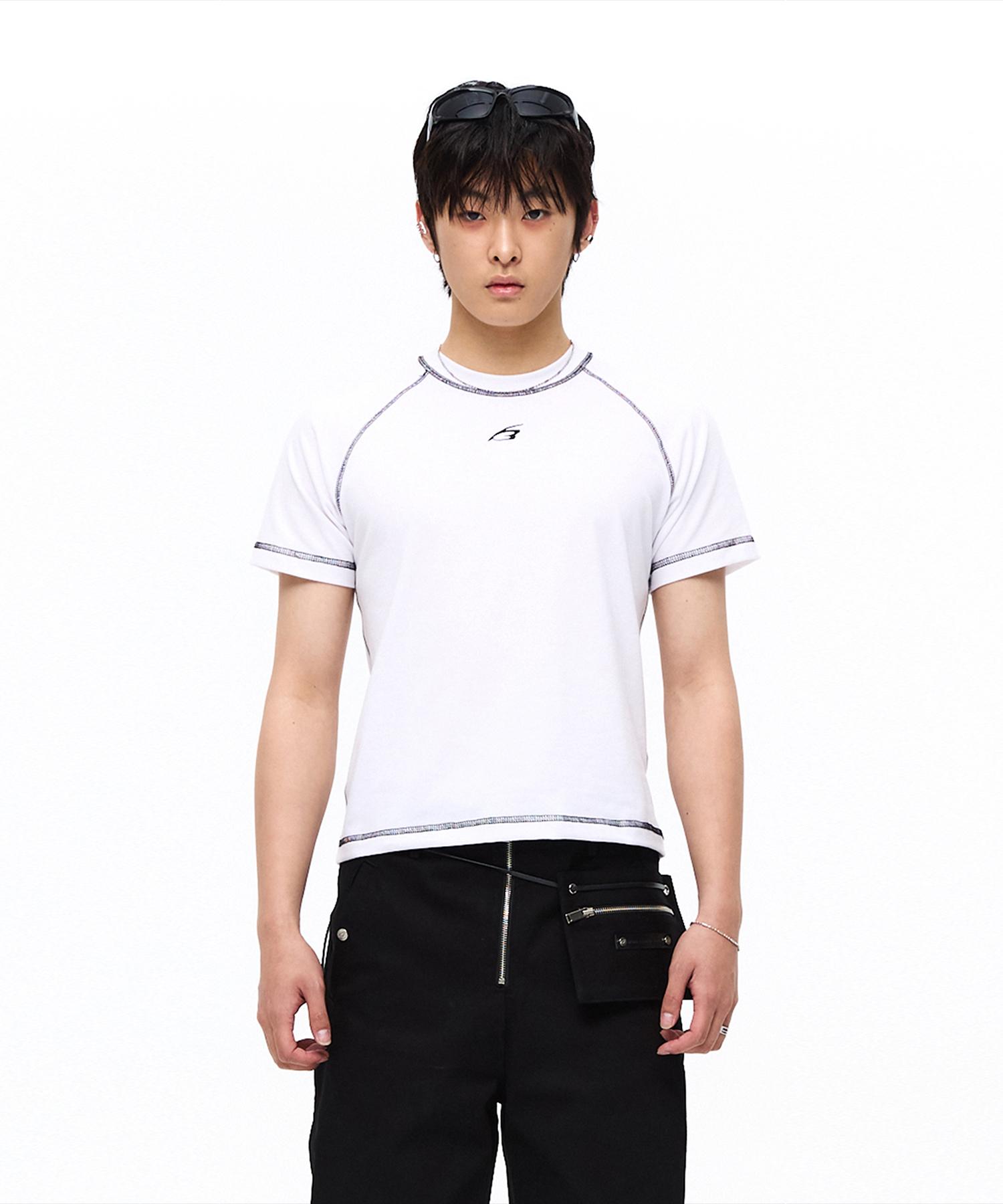 More Than Black Cut Off Half Sleeve - White