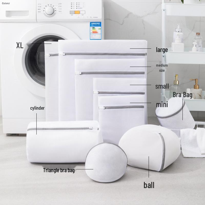 Thick Fine Mesh Laundry Bag for Washing Machines - Clothes, Underwear, and Bra Protection