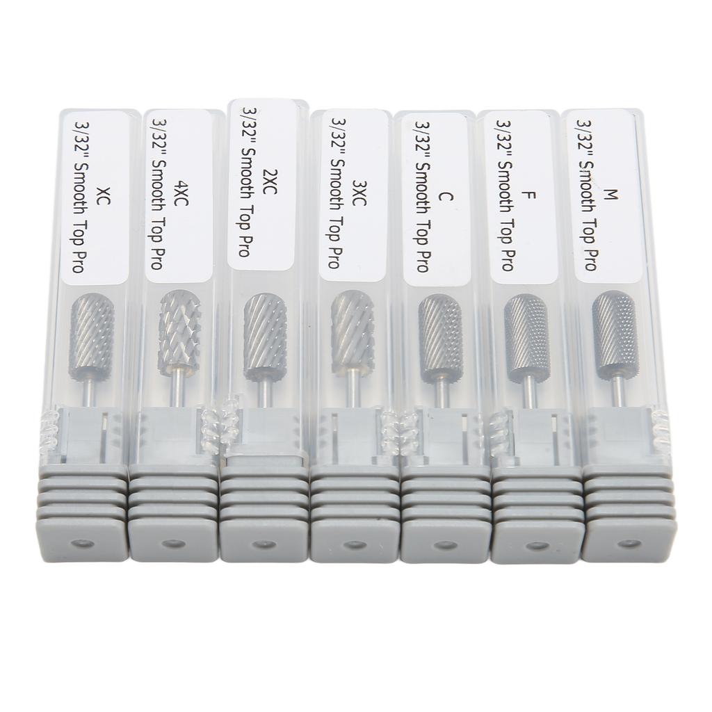 7pcs Tungsten Steel Nail Drill Bit Professional Portable Nail Artist Beginner Cuticle Remover Bits